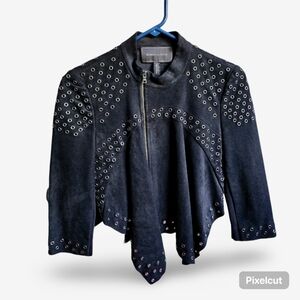 BCBGMAXAZRIA Black Studded Jacket